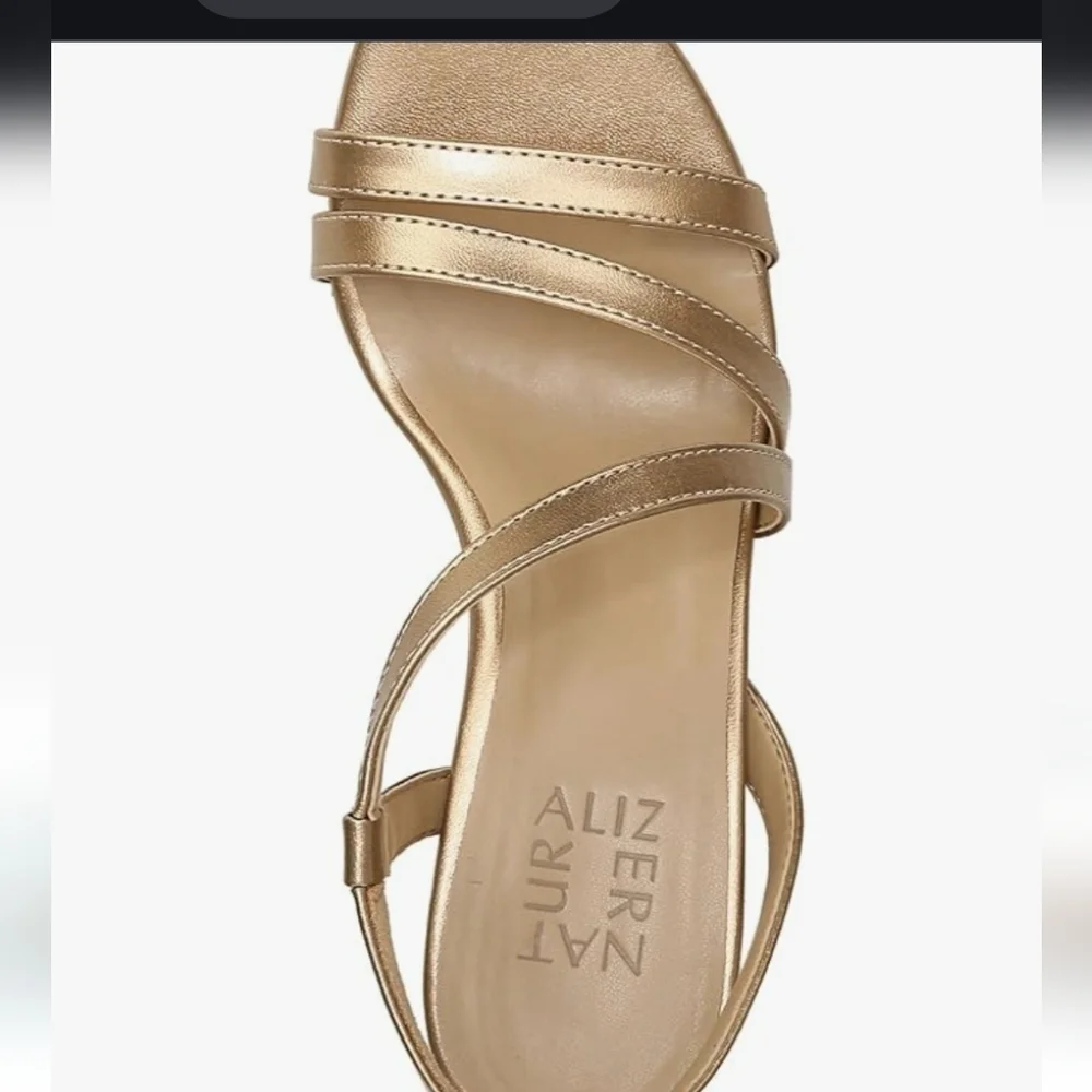 Elegant Naturalizer Bronze Strappy Heels - Picture 5 of 16